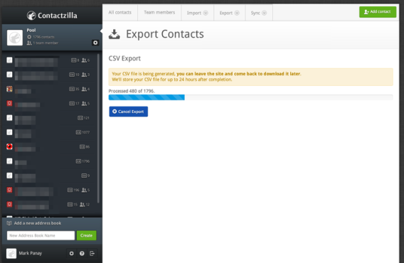 Export Contacts