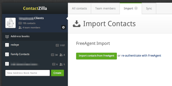 Simple FreeAgent client import
