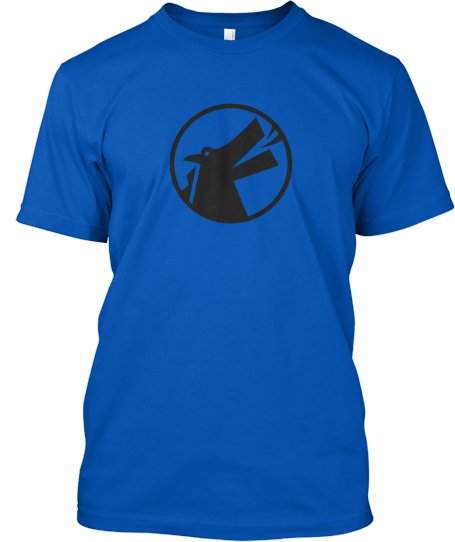 The blue Contactzilla tee.